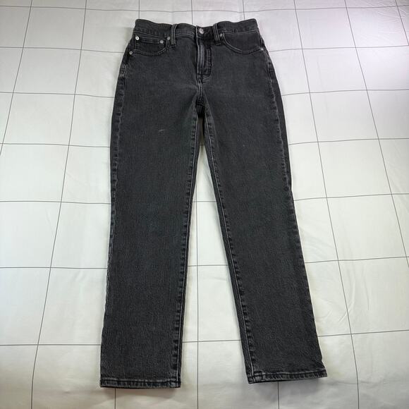Madewell Jeans Womens 26 Washed Black Perfect Vintage Denim 5 Pocket Casual - Picture 1 of 12